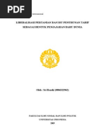 Download LIBERALISASI PERTANIAN DAN ISU PENURUNAN TARIF SEBAGAI BENTUK PENJAJAHAN BARU DUNIA by Sri Rezeki SN26874343 doc pdf