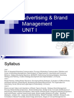 Advertising Brand Management Unit I