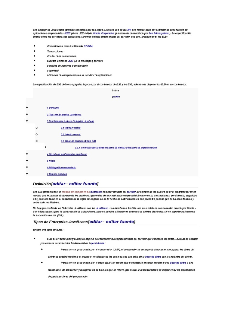 Los ejb pdf enterprise java beans plataforma java