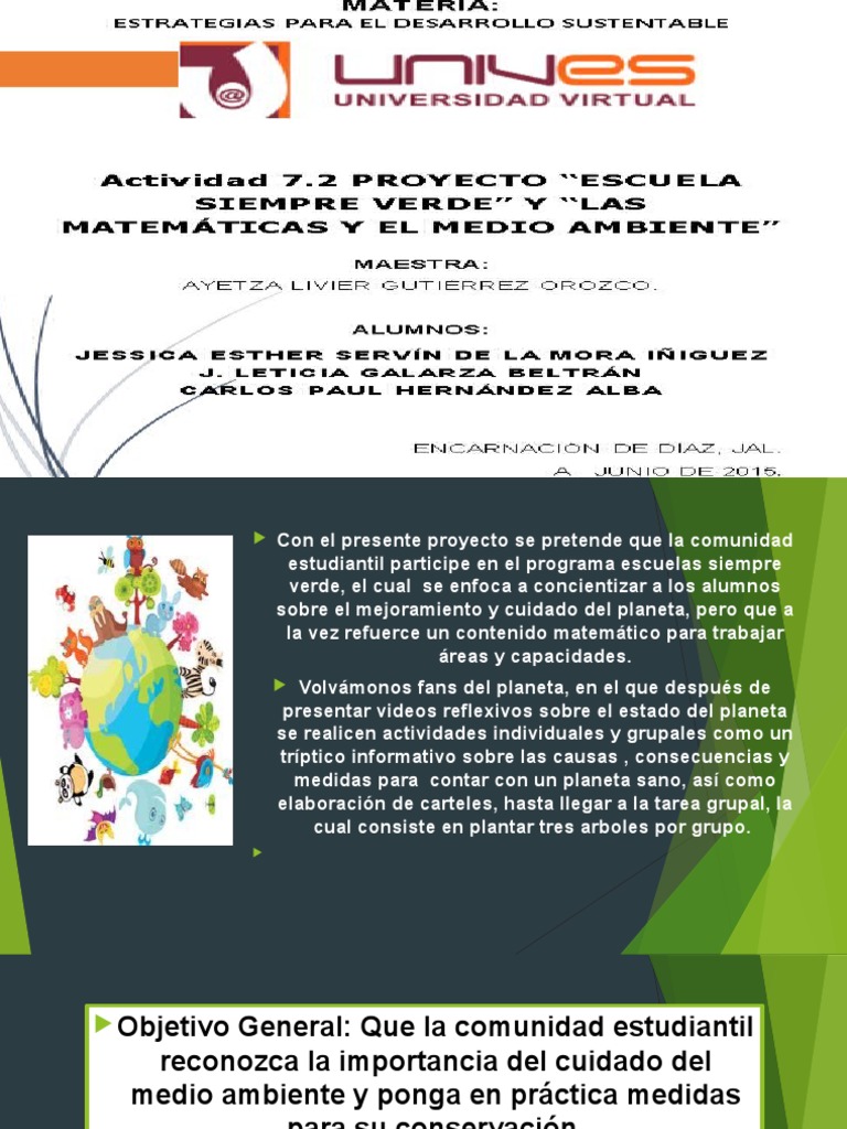 Proyecto Escuela Verde: Cuidado Ambiental | PDF | Reciclaje | Residuos