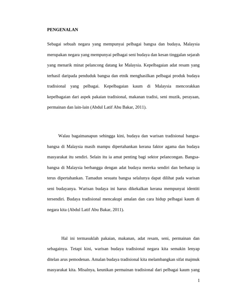 kepentingan mengekalkan budaya warisan