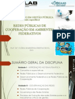 Redes Públicas de Cooperação (PPT) Prof.a Dra. Clebia Mardonia