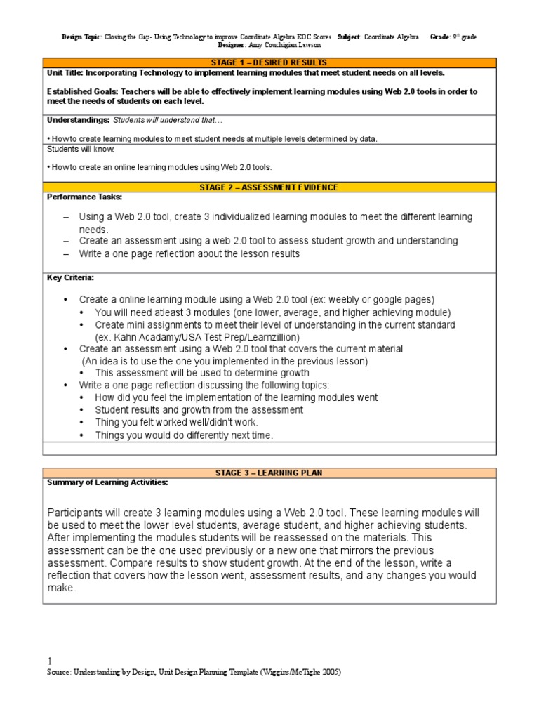 UBD Design 3 | PDF