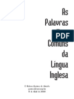 Palavres Mais Comuns Na Lingua Inglêsa