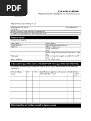 job application