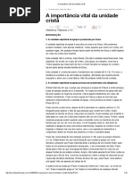 A Importância Vital Da Unidade Cristã