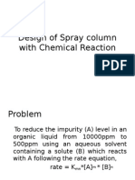 Design of Spray Column With Chemical Reaction