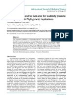 The First Mitochondrial Genome For Caddisfly (Insecta: Trichoptera) With Phylogenetic Implications Yuyu Wang