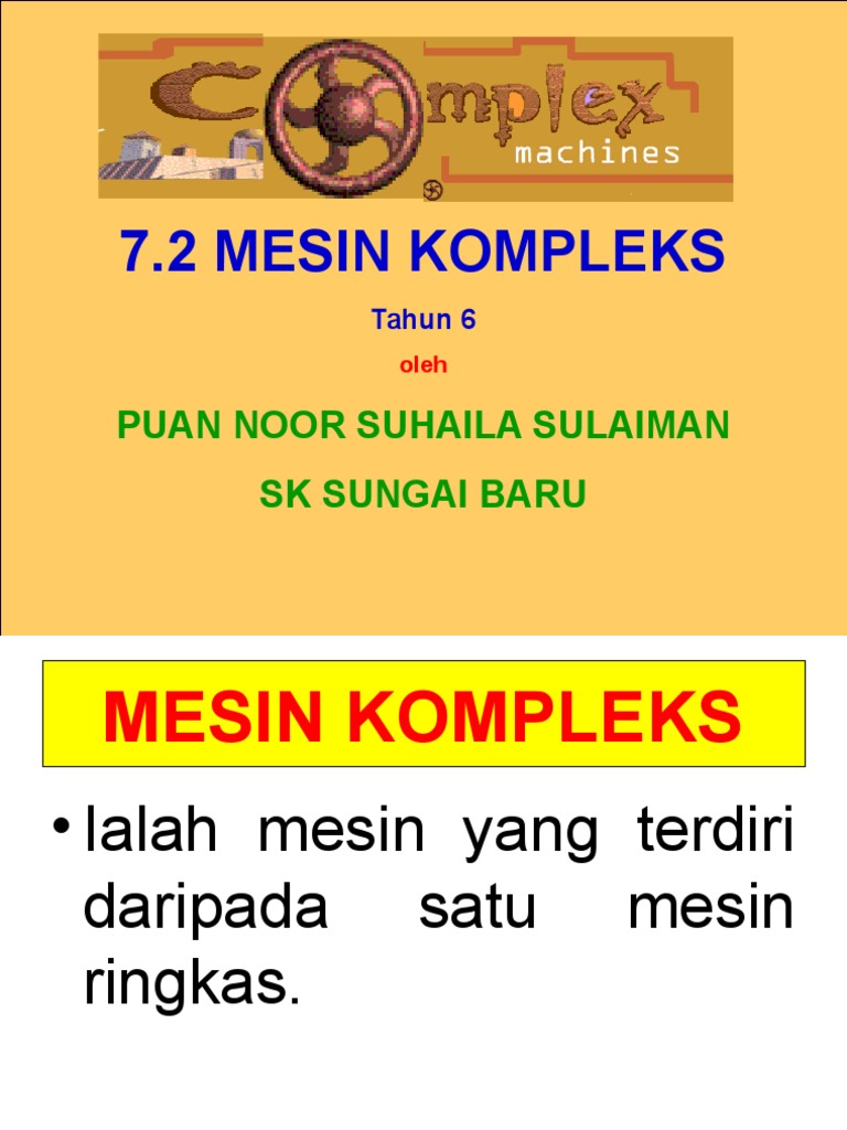 Mesin Kompleks Tahun 6 Pdf
