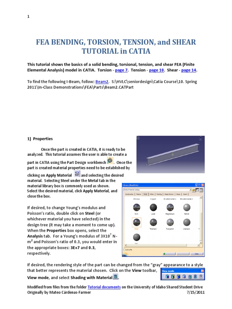 Bending Torsion 1 Tension Shear Tutorial | PDF | Icon (Computing ...