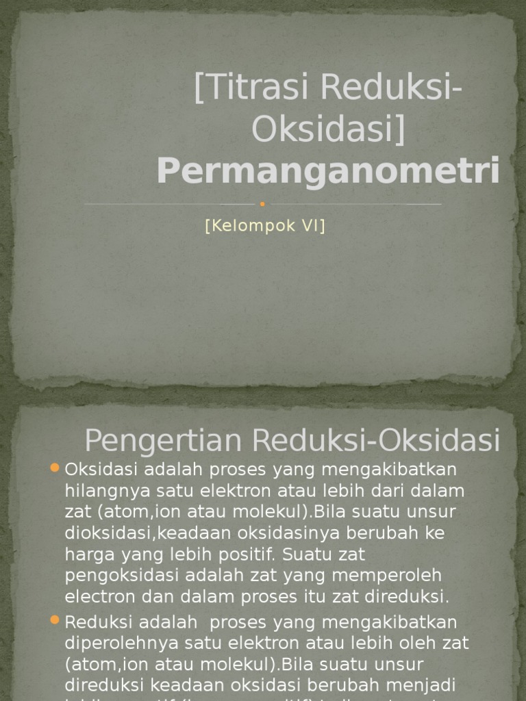 Permanganometri | PDF