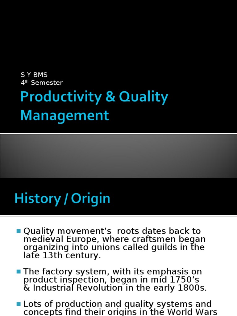 S Y BMS 4th Semester | PDF | Business Process Management | Quality ...