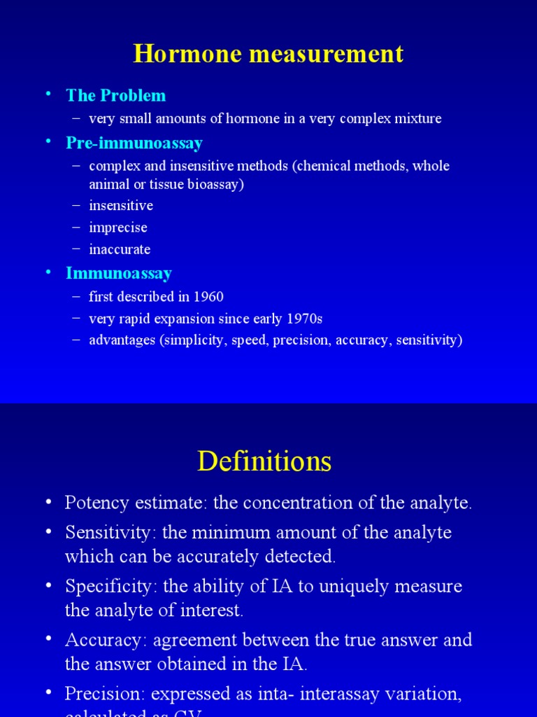 Hormones Analysis Immunoassay Assay