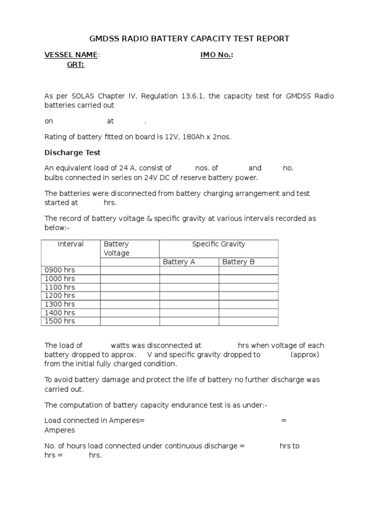 Battery Capacity Test PDF