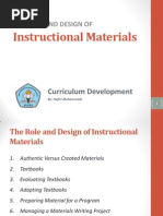 The Role and Design of Instructional Materials