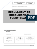 Regulament de Organizare Si Functionare