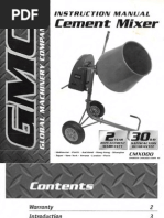 GMC Cement Mixer Manual