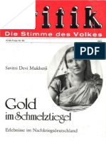 Kritik Folge Nr. 60 Gold Im Schmelztiegel- Erlebnisse Im Nachkriegsdeutschland [Savitri Devi Mukherji]