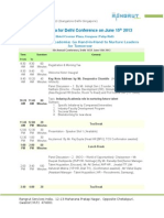 Conference Agenda For Delhi Conference On June 15th 2013