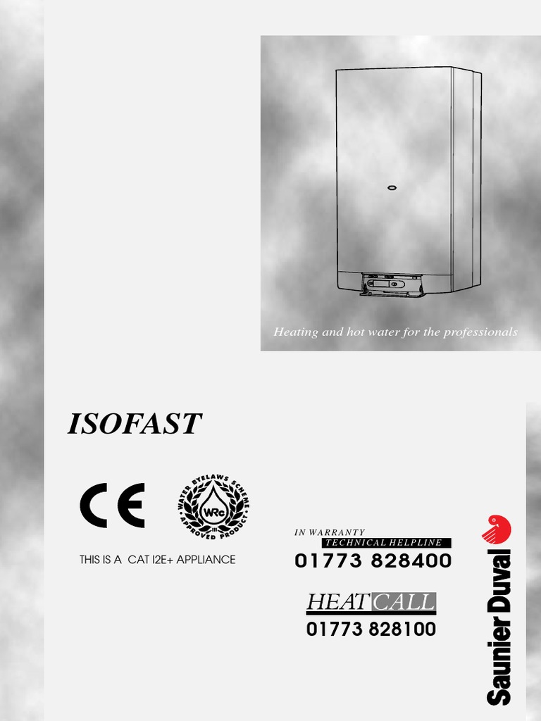 Saunier Duval Isofast F28e Installation Repair Service Manual | PDF | Water  Heating | Boiler