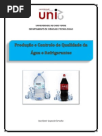 Produção e controlo de qualidade da água e refrigerante