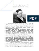 Biografia de Carl Friedrich Gauss