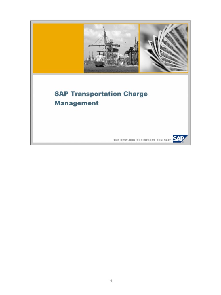 SAP TM Charge Management PDF Invoice Cargo
