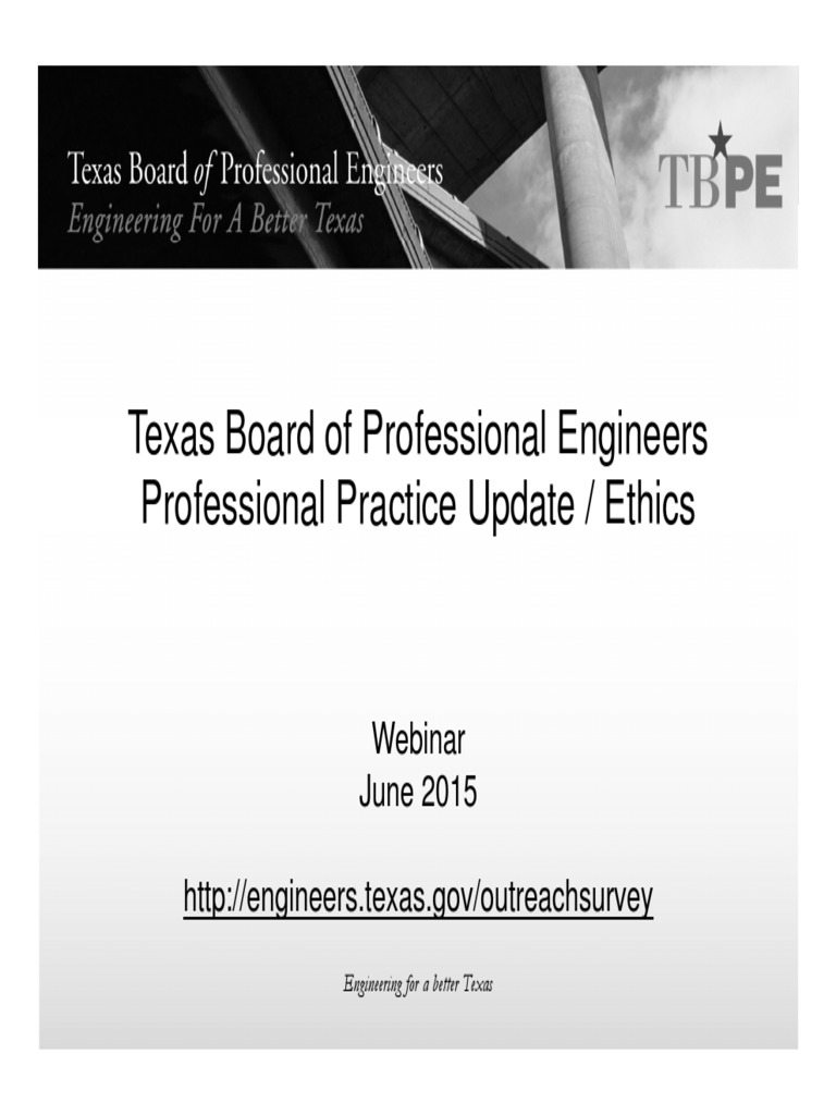 Texas PE Training PDF Engineer Licensure