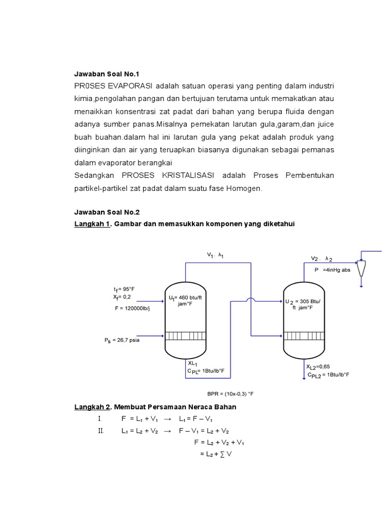 CONTOH SOAL EVAPORASI