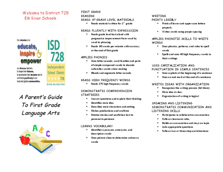 First Grade Language Arts Guide | PDF