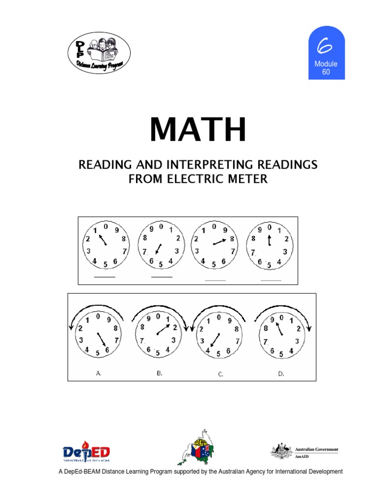 Grade 6 Electric Meter Reading Guide | PDF | Watt | Physics