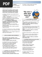 Folha de Cantico Mes de Junho