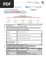 Codigo SNIP Del Proyecto de Inversión Pública