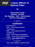 Non Linear Effects in Optical Fiber