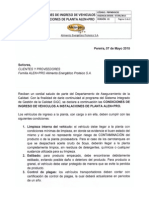 Condiciones de Vehiculos Transportadores para Ingreso A Planta