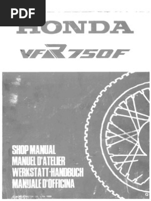 VFR750白バイ 取り扱い説明書 Honda VFR 750 F RC24 86 87 Service Manual PDF | PDF