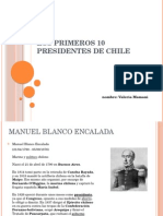 Los Primeros 10 Presidentes de Chile