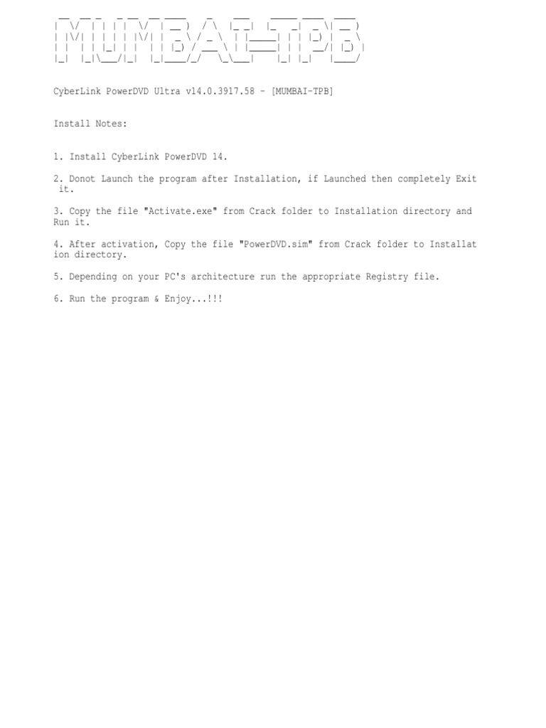 Readme Cyberlink Powerdvd Ultra V14 0 3917 58 Pdf Directory Computing Microsoft Software