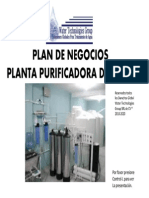 Plan de Negocios Plantas Purificadoras de Agua