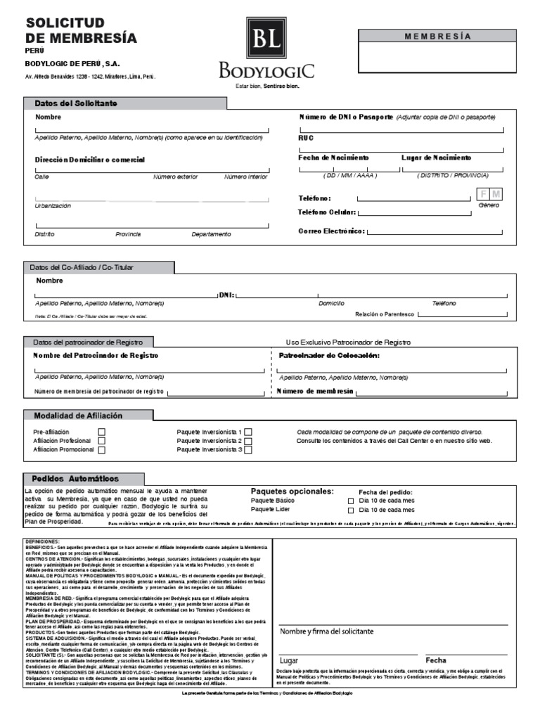 Ficha de Inscripcion A Body Logic PDF Pagos Propiedad intelectual