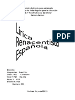 Lírica Renacentista Española