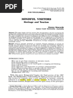 Mindful Visitors - Heritage and Tourism (Moscardo 1996)