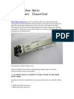 How Are Fiber Optic Transceivers Classified