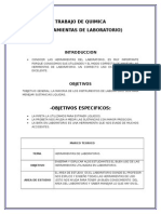 TRABAJO de QUIMICA Herramientas de Laboratorio