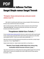 Download Tutorial AdSense YouTube Sangat Simple Namun Sangat Terarah by Abu Hafidharwan Ciomas SN268898252 doc pdf