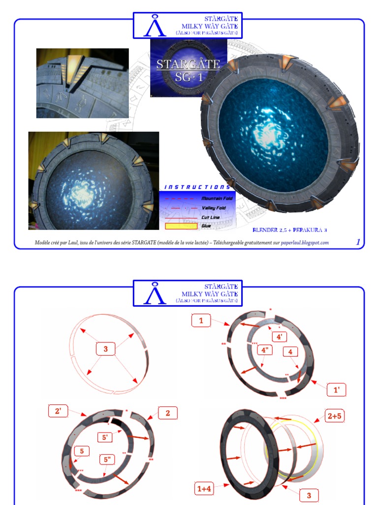 Modèle papercraft Stargate gratuit | PDF | Maison et jardin