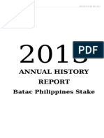 Annual History: Batac Philippines Stake