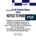Outside of School Hours Care