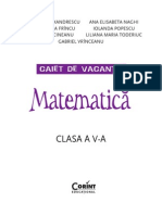 Caiet Vacanta Matematica V