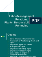 Labor-Management Relations: Rights, Responsibilities and Remedies